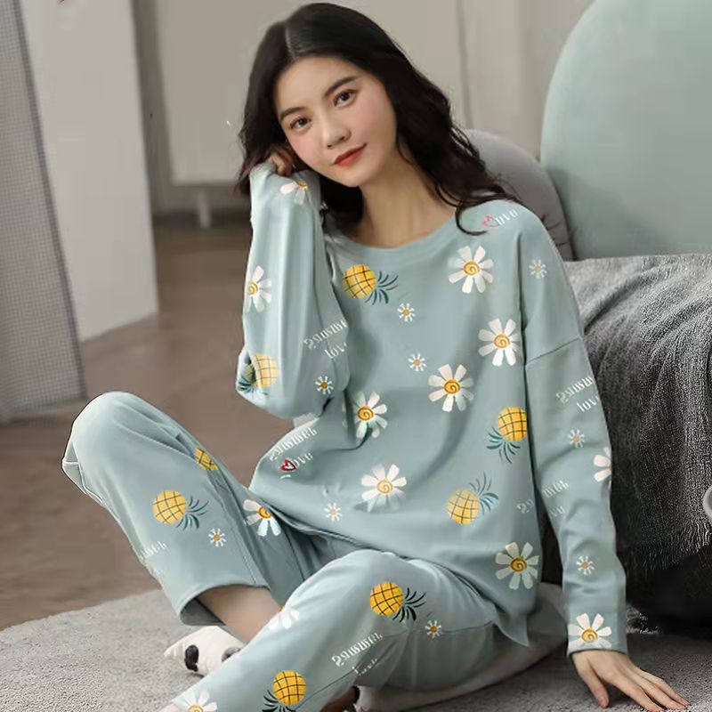 Women's Cute Cartoon Bear Print Pajama Set - 2 Piece Sleepwear Lounge Set - ROMANCE