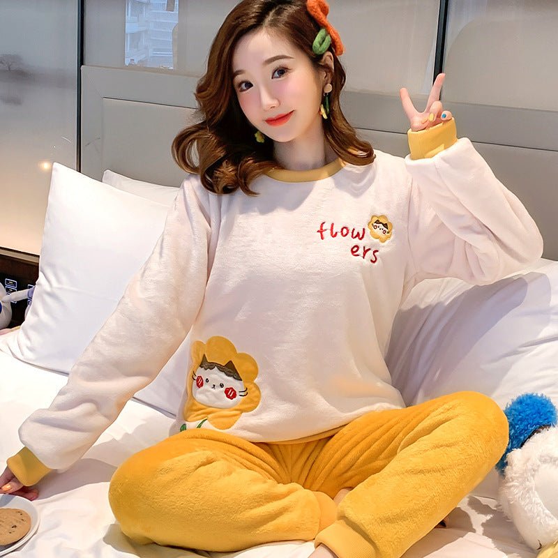 Coral Fleece Sweet Winter pijamas - ROMANCE