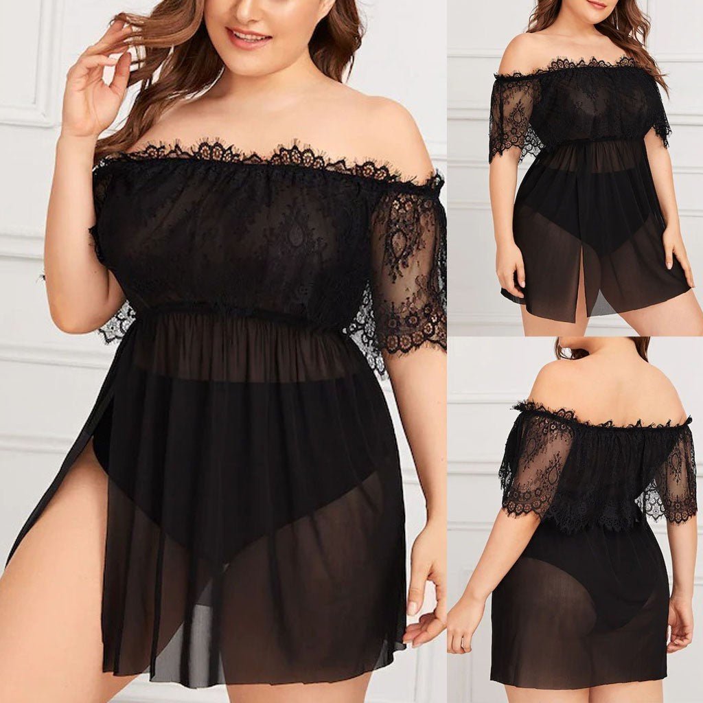 Elegant Lace Sleepwear Set - Comfortable Nightdress for Women - ROMANCE