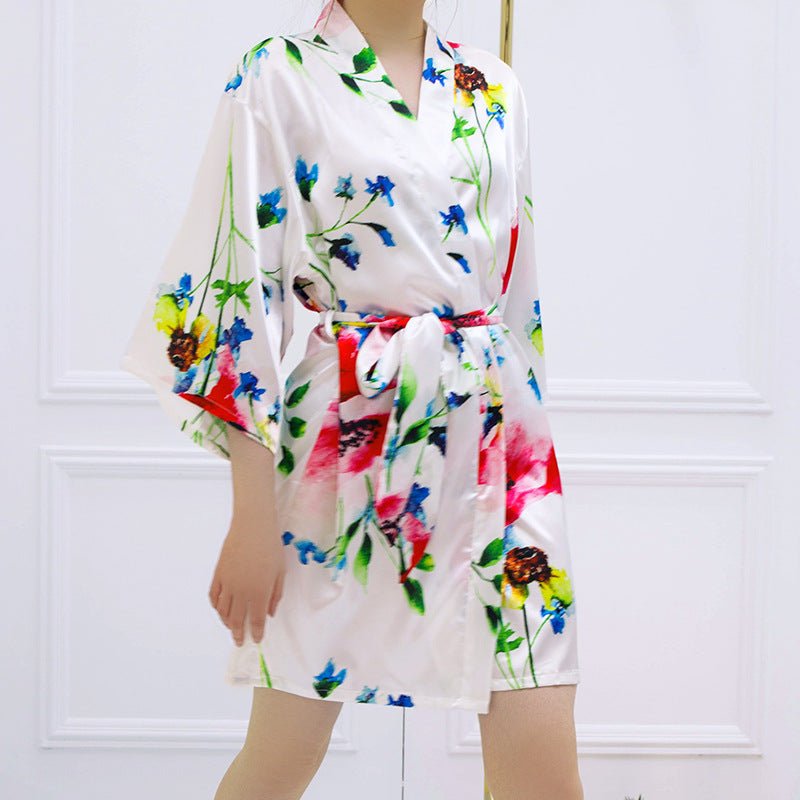 Ice Silk Pajamas for Women - Cooling Summer Sleepwear Set - ROMANCE