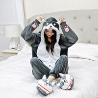 Women Men Animal Pajamas Onesie Warm Winter pajama - ROMANCE