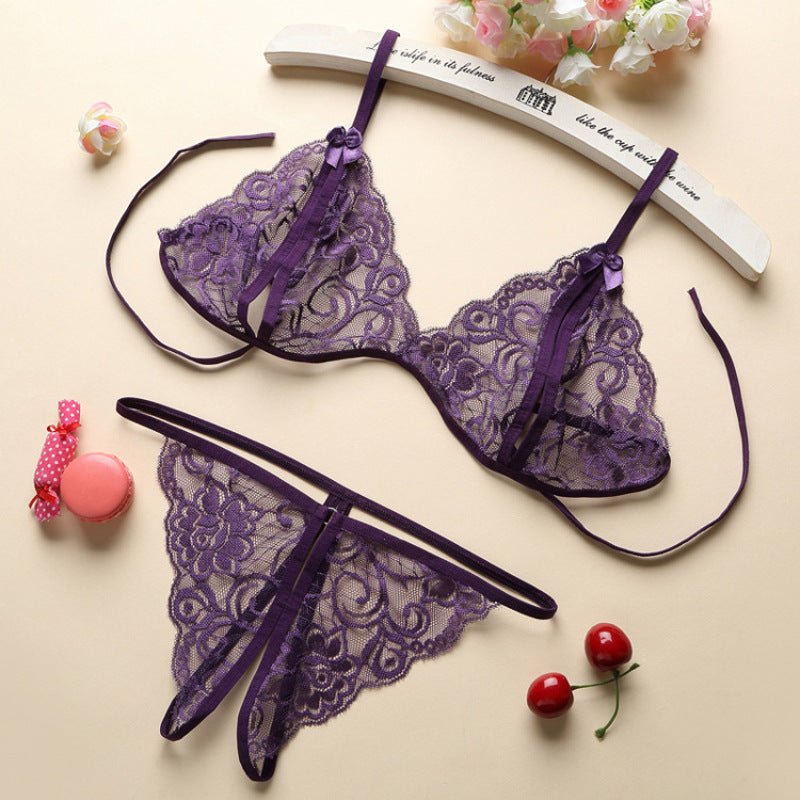 Women Lace Tulle Lingerie Set - ROMANCE