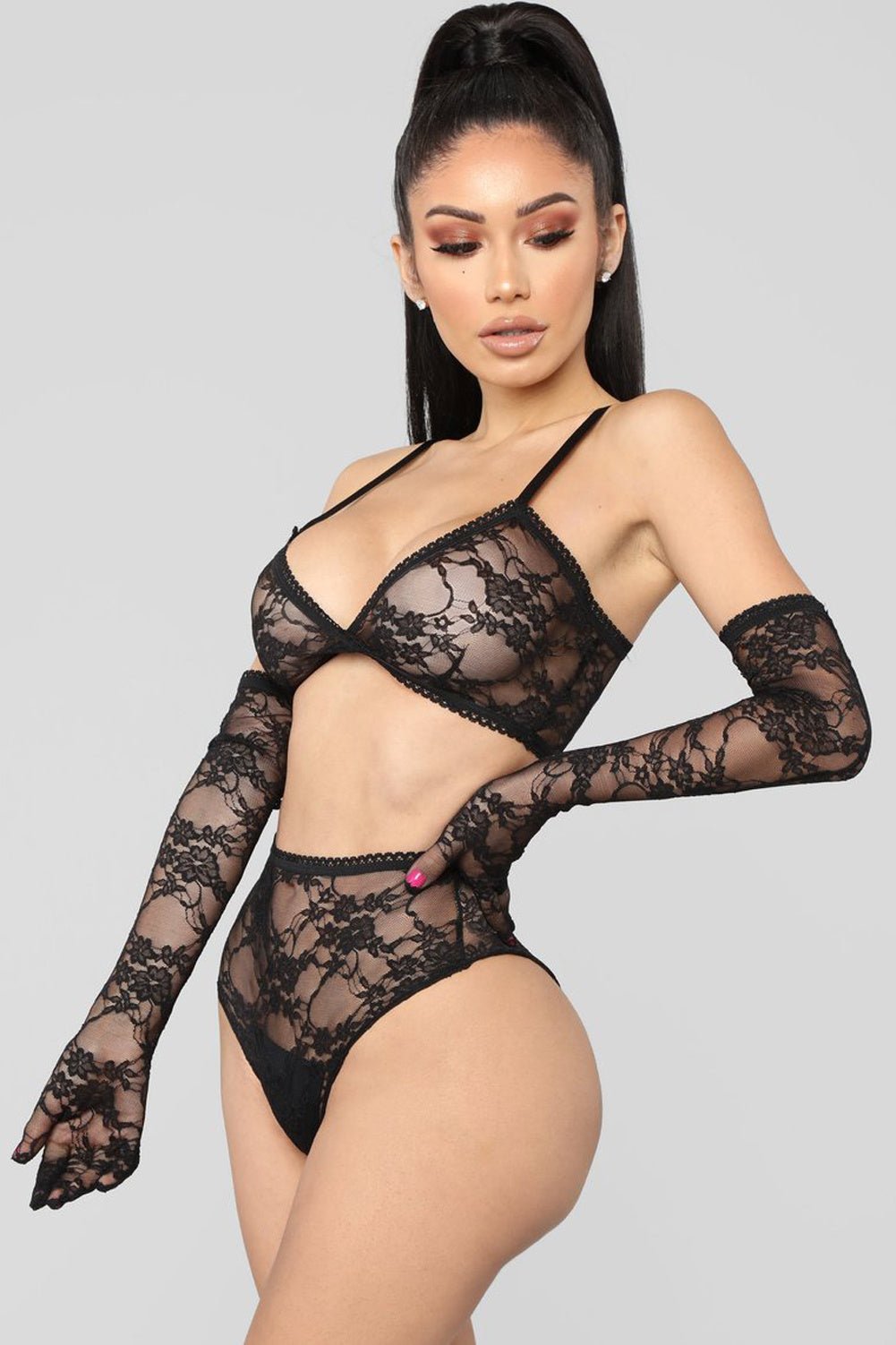 Elegant Lace Nightdress - Romantic Lingerie Collection - ROMANCE