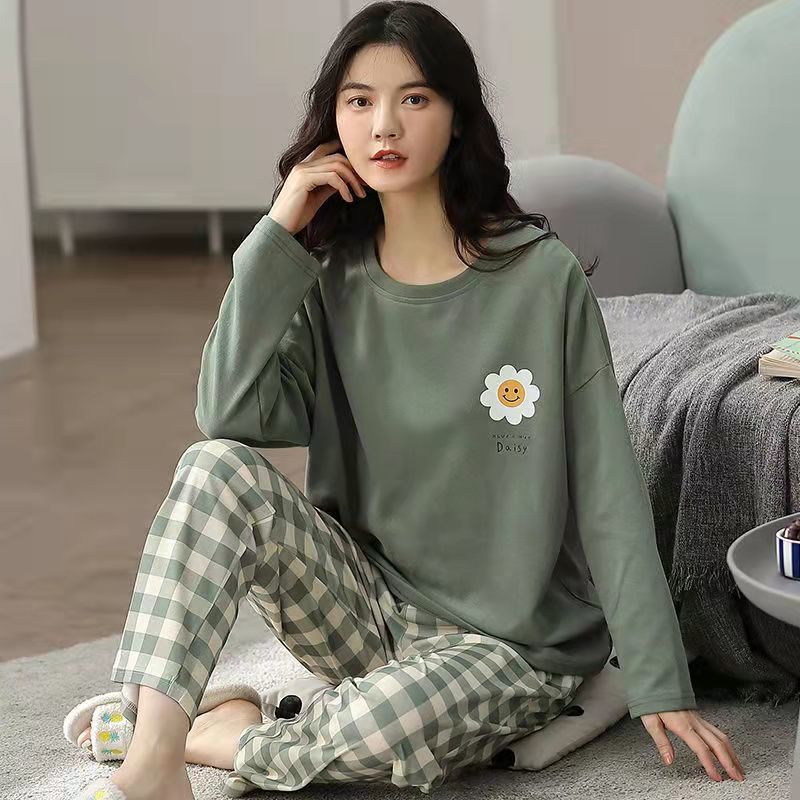 Women's Cute Cartoon Bear Print Pajama Set - 2 Piece Sleepwear Lounge Set - ROMANCE