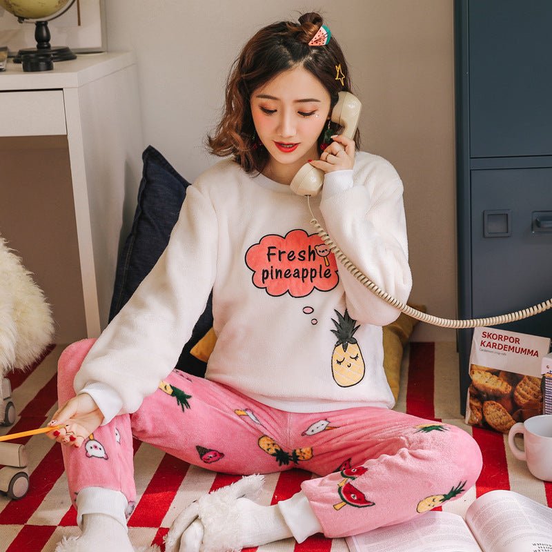 Coral Fleece Sweet Winter pijamas - ROMANCE