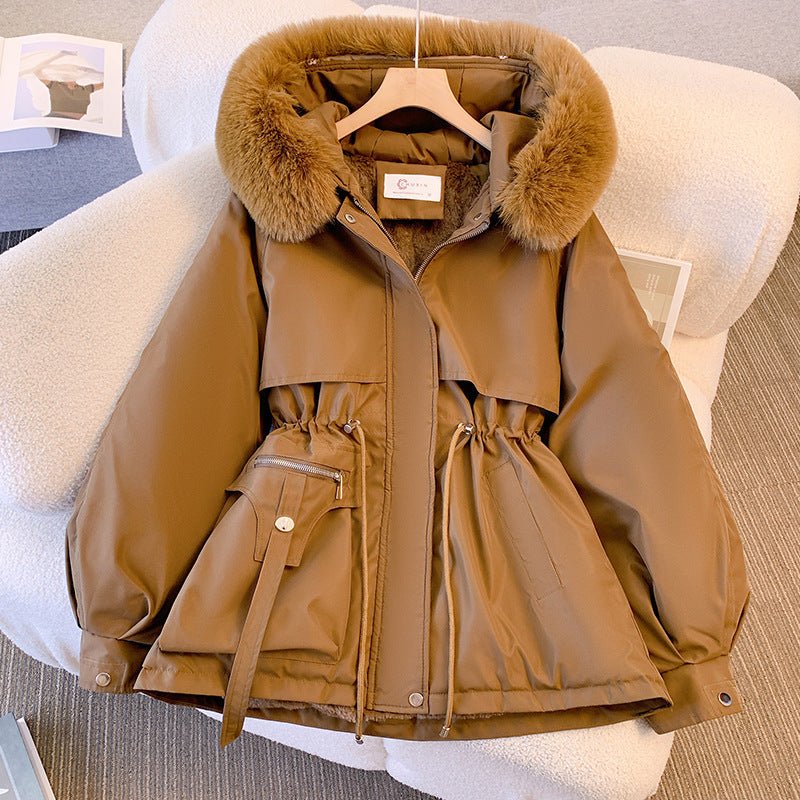 Women's Mid - Length Winter Parka - Slim Fit Cotton - Padded Coat - ROMANCE