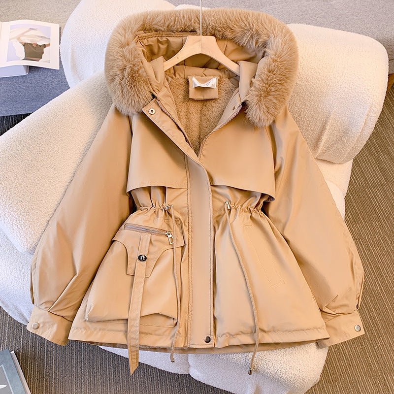 Women's Mid - Length Winter Parka - Slim Fit Cotton - Padded Coat - ROMANCE
