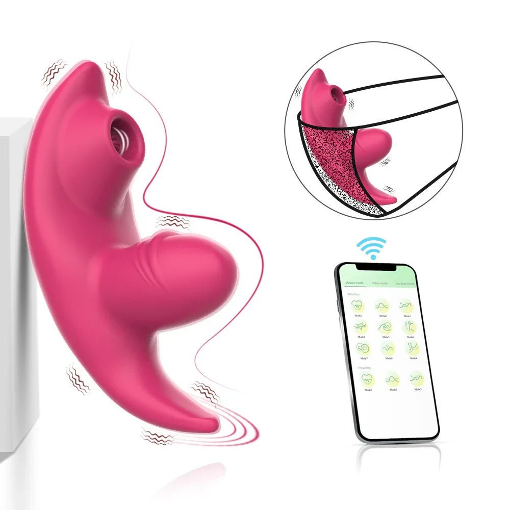 Invisible Wear Female APP Tongue Licking Brush Vibration - ROMANCE