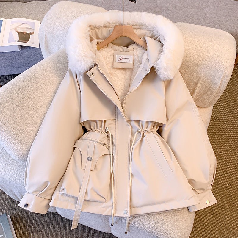Women's Mid - Length Winter Parka - Slim Fit Cotton - Padded Coat - ROMANCE
