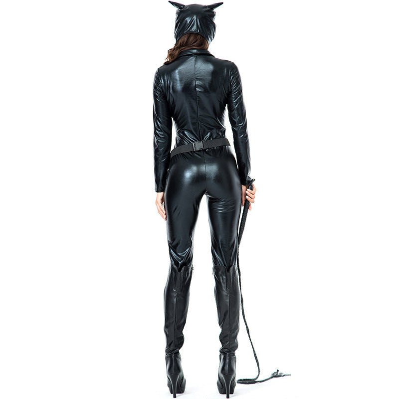 Sexy Black Leather Cat Girl Halloween Costume - Role Play Outfit - ROMANCE
