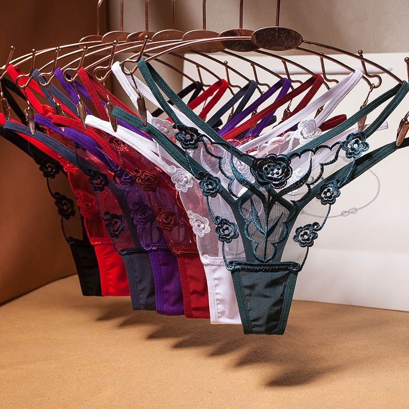 Lace Thong Panties Underwear - ROMANCE