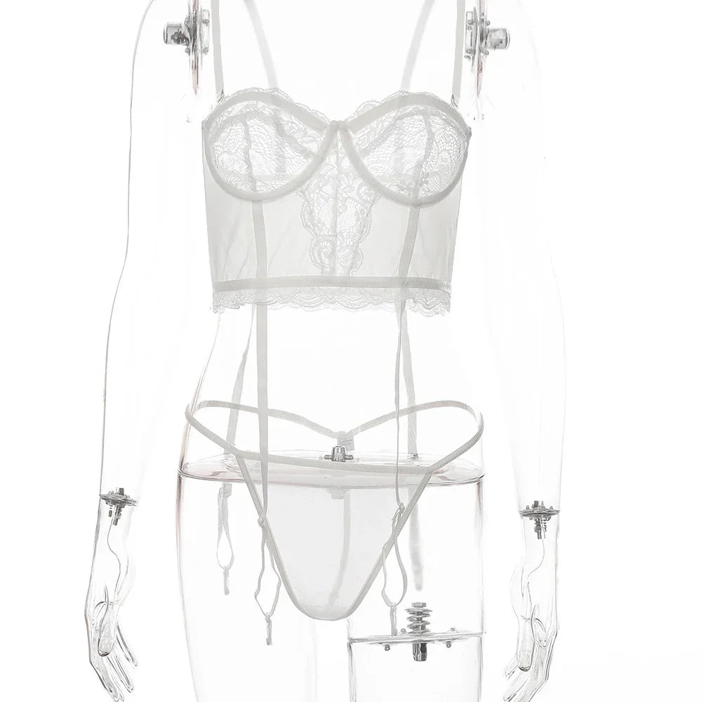 European Lace Lingerie Set - Sophisticated Intimate Collection - ROMANCE