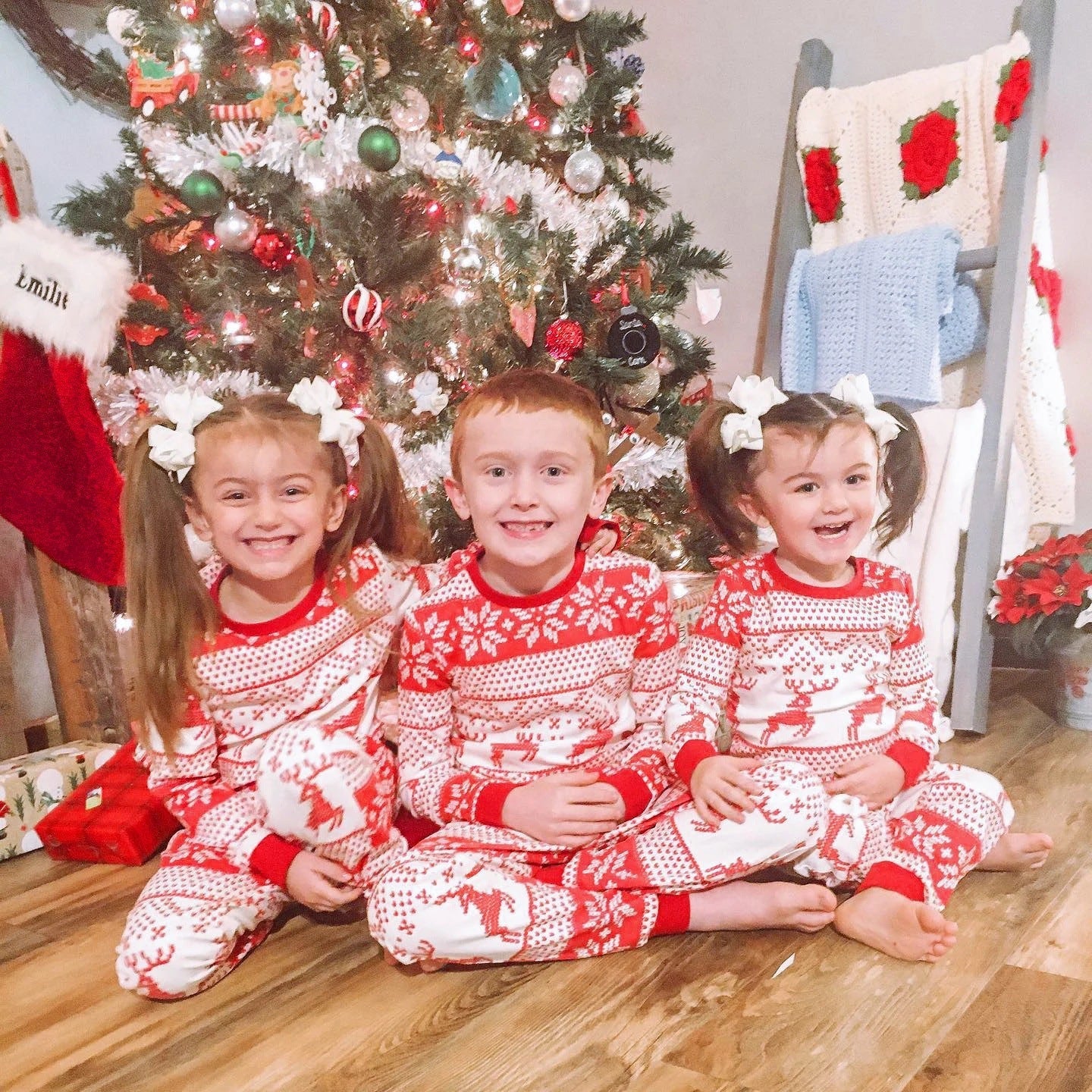 Christmas Family Matching Pajamas - Cotton Blend Holiday Sleepwear Set - ROMANCE