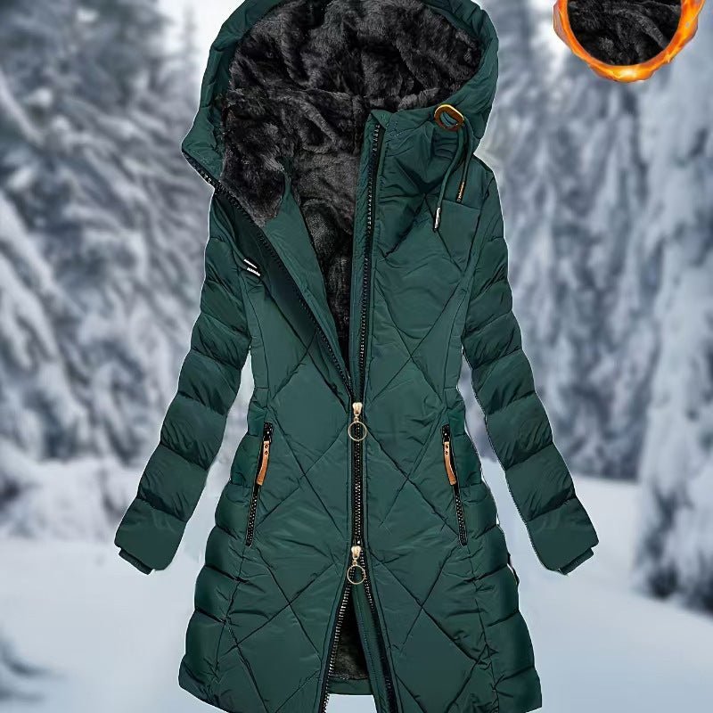 Women's Quilted Cotton - Padded Winter Jacket - Warm Puffer Coat - ROMANCE
