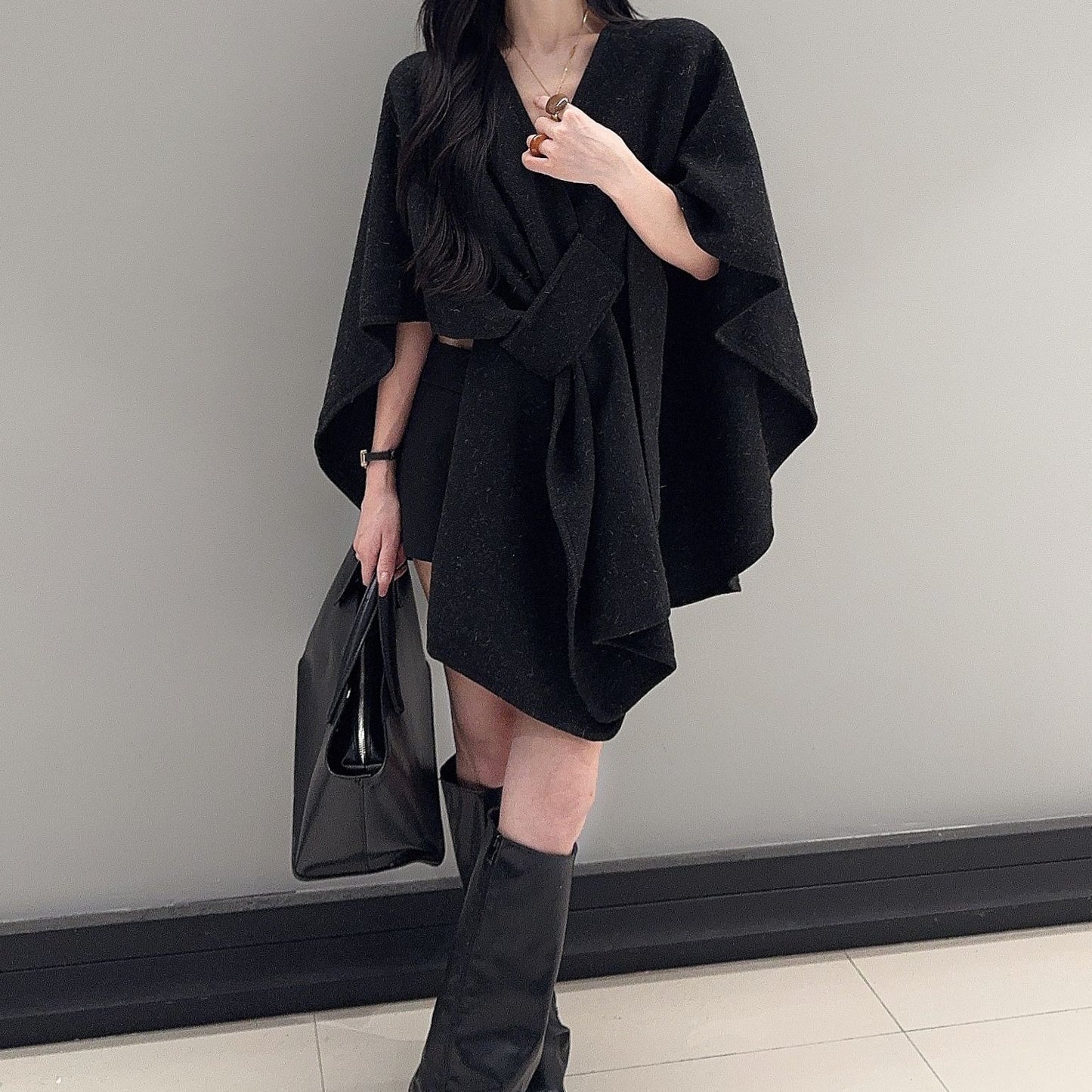 Oversized Knitted Cardigan - Cozy Baggy Coat for Women | Gothic Fashion - ROMANCE