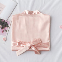 Bridesmaid Red Bridal Dressing Gown - ROMANCE
