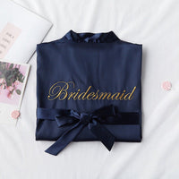 Bridesmaid Red Bridal Dressing Gown - ROMANCE
