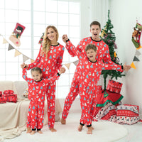 Cozy Christmas Pajama Set - Long Sleeve Holiday Loungewear with Festive Print - ROMANCE