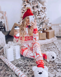 Christmas Family Matching Pajamas - Cotton Blend Holiday Sleepwear Set - ROMANCE