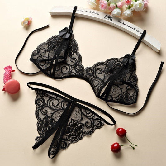 Women Lace Tulle Lingerie Set - ROMANCE