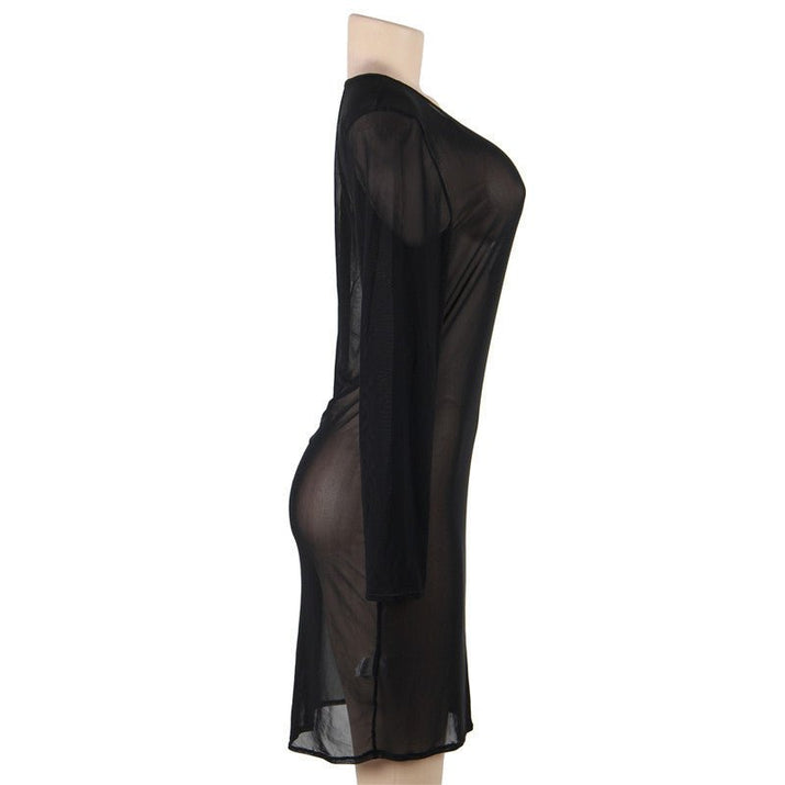 Plus Size Sexy Mesh Lingerie Dress - European Style - ROMANCE