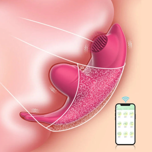 Invisible Wear Female APP Tongue Licking Brush Vibration - ROMANCE
