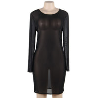 Plus Size Sexy Mesh Lingerie Dress - European Style - ROMANCE