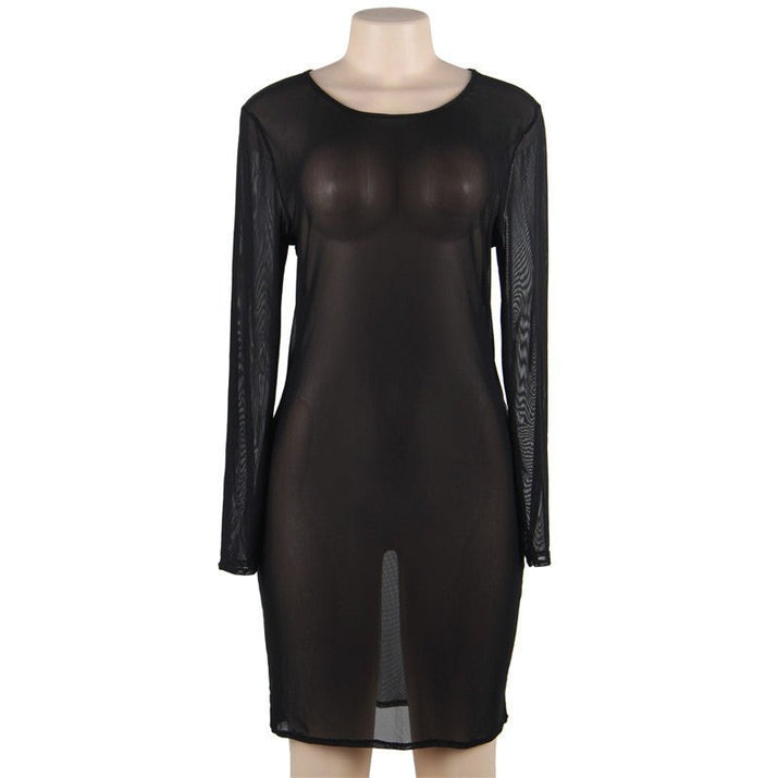 Plus Size Sexy Mesh Lingerie Dress - European Style - ROMANCE