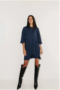 Women's Solid Color Loose T-Shirt & Tight Shorts Set - ROMANCE
