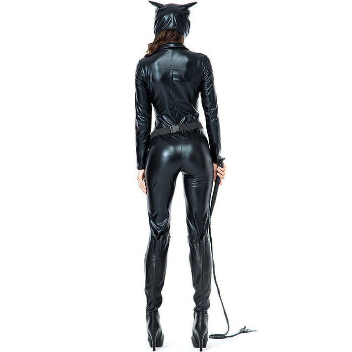 Sexy Black Leather Cat Girl Halloween Costume - Role Play Outfit - ROMANCE