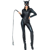 Sexy Black Leather Cat Girl Halloween Costume - Role Play Outfit - ROMANCE
