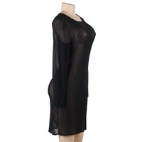 Plus Size Sexy Mesh Lingerie Dress - European Style - ROMANCE