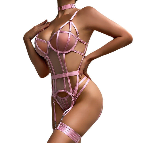 Luxurious Three - Piece Lingerie Set - Romantic Intimate Apparel for Women - ROMANCE