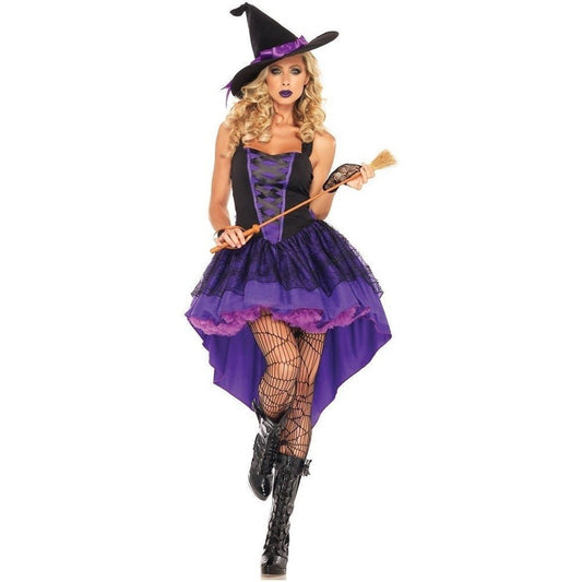 Halloween Witch Costume - Complete Devil Outfit with Hat & Gloves - ROMANCE