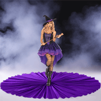 Halloween Witch Costume - Complete Devil Outfit with Hat & Gloves - ROMANCE